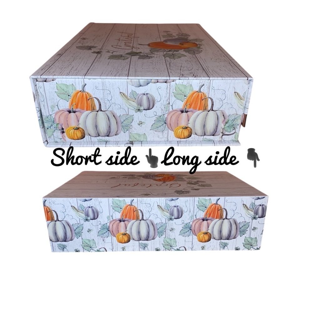 KEEPSAKE STORAGE BOX Decorative Autumn/Fall Design w/Magnetic Flip Top Lid - Picture 4 of 5